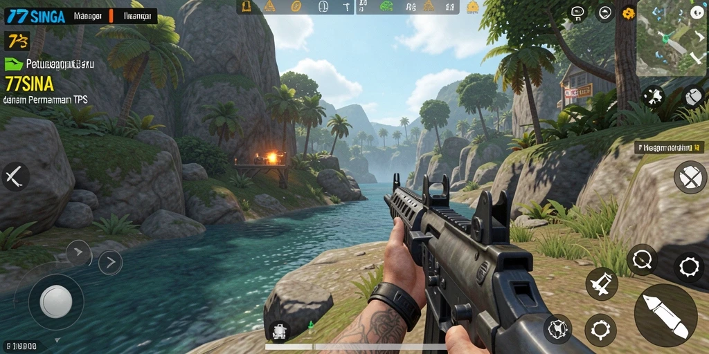 Screenshot gameplay 77SINGA yang menunjukkan aksi tempur menegangkan.