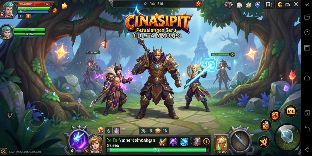 Tangkapan layar utama CINASIPIT menampilkan aksi seru di dunia MMORPG.