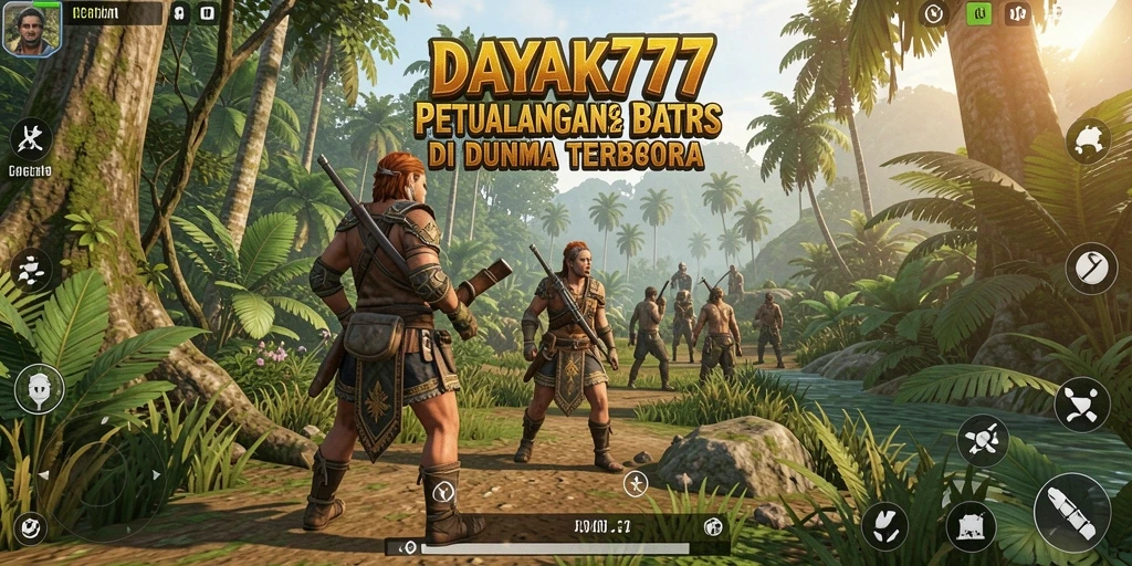 Tangkapan layar utama dari gameplay Open World DAYAK777.