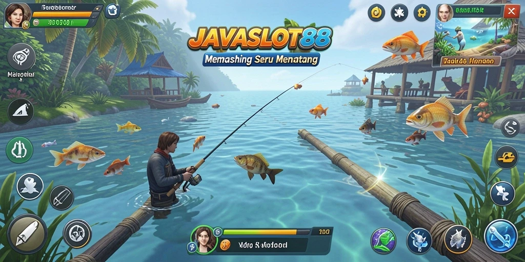 Gameplay seru di JAVASLOT88 menunjukkan momen memancing yang menegangkan.