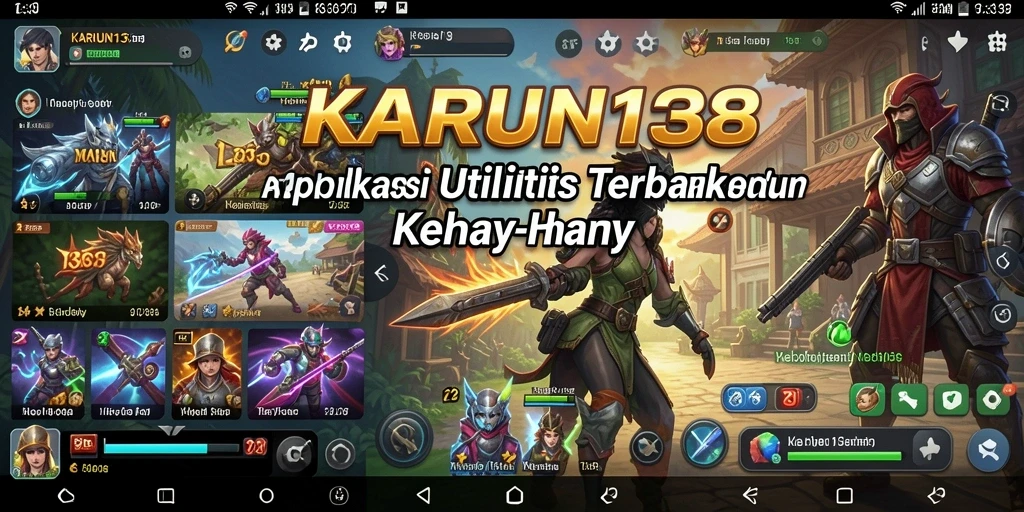 Screenshot utama KARUN138 menampilkan antarmuka aplikasi yang intuitif dan mudah digunakan.