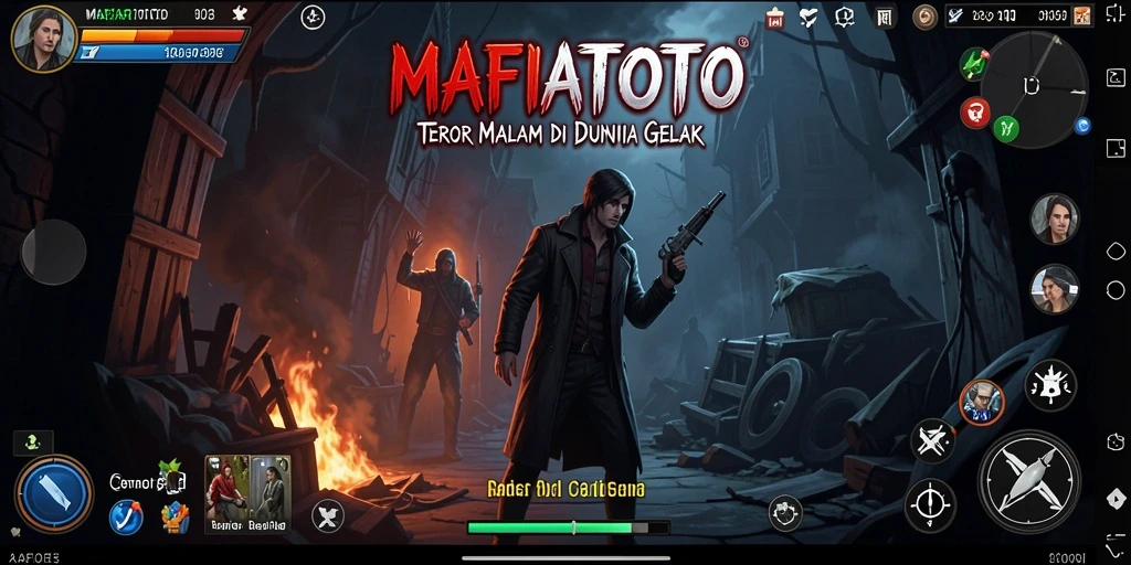 Screenshot dari gameplay MAFIATOTO menampilkan suasana Horror yang mencekam.