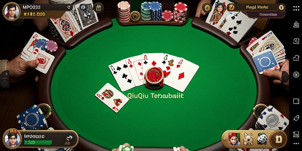 Tampilan permainan QiuQiu yang seru dan menarik.
