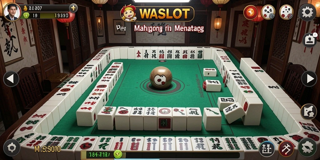 Gameplay seru Mahjong di WASLOT dengan grafis menarik.