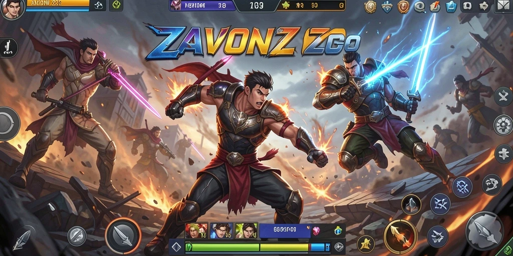 Tampilan aksi mendebarkan dalam ZAVONZO yang penuh dengan tantangan.